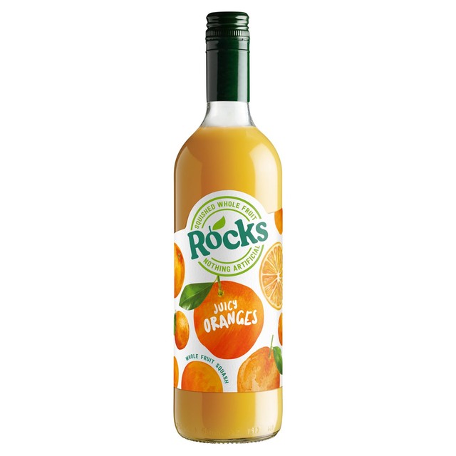 Rocks Orange Squash 740ml, imported from the UK