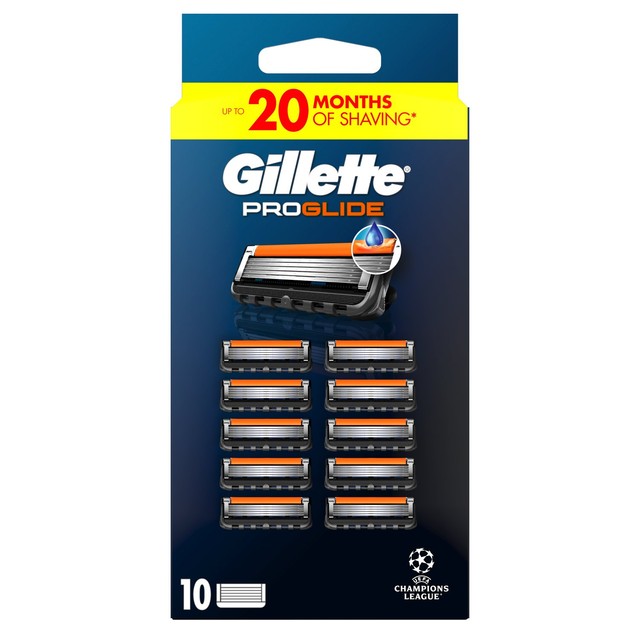 Gillette ProGlide razor blades 10 per pack, UK version
