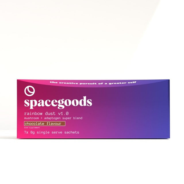 Spacegoods Rainbow Dust chocolate adaptogen powder blend 7 day pack (British brand)