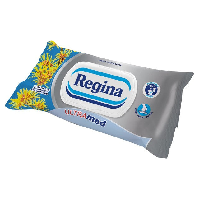 Regina Ultra Med moist toilet wipes, imported from the UK
