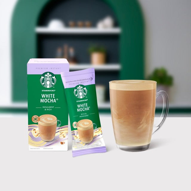 Starbucks White Mocha frothy coffee mix 5 sachets (British brand)