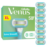 Venus Extra Smooth razor blade refills 8 pack, imported from the UK