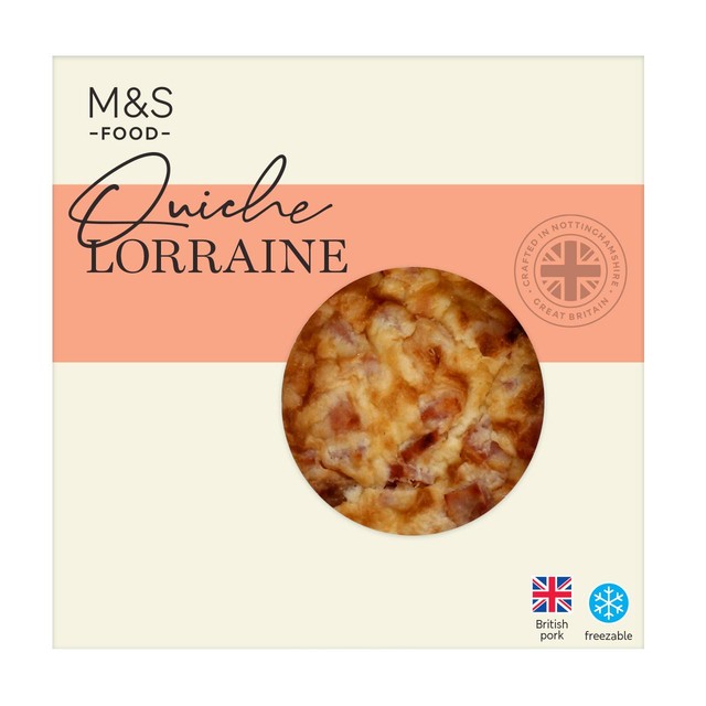 M&S Quiche Lorraine savory pie 170g, imported from the UK