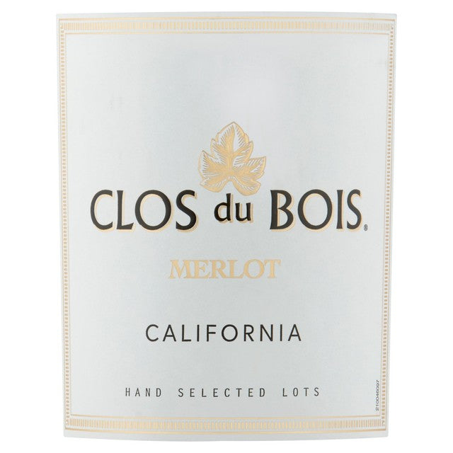 Clos Du Bois Merlot wine 75cl - British product