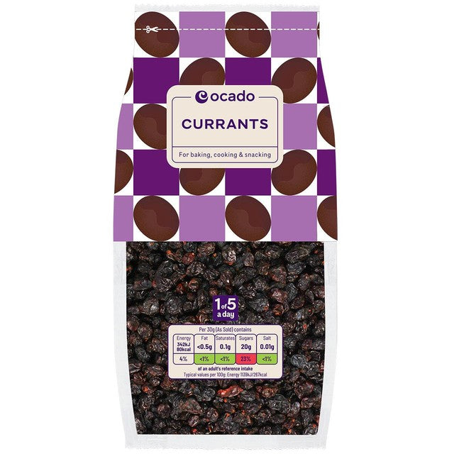 Ocado currants dried fruit 500g, imported from the UK