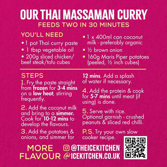 Ice Kitchen Thai Massaman Curry Paste frozen - British product
