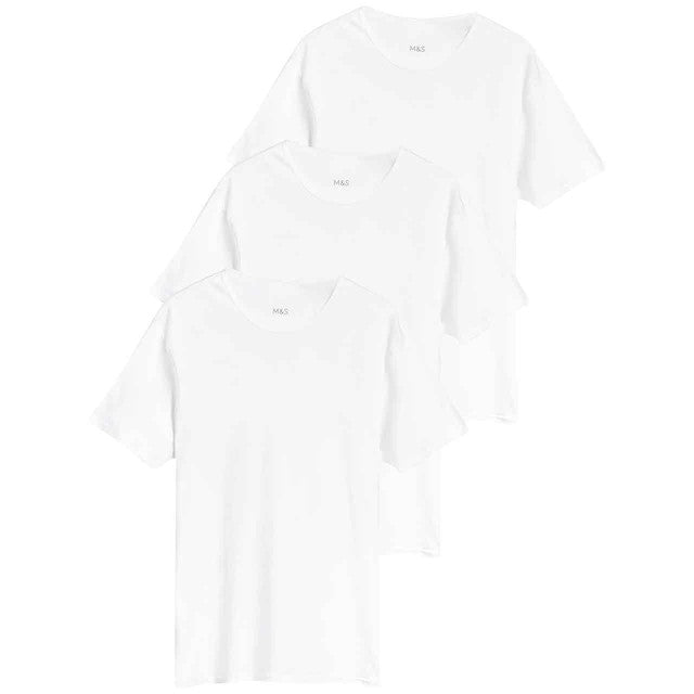 M&S cotton t-shirt vests white 2XL, imported from the UK