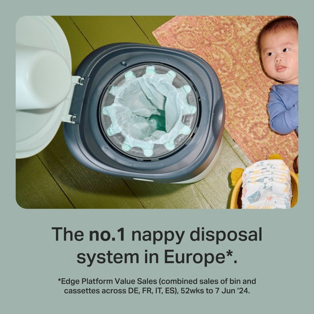 Tommee Tippee Twist & Click nappy bin (British brand)