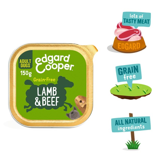 Edgard & Cooper wet dog food with lamb and beef - British product