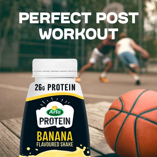 Arla Protein Banana Milk Shake bottle, imported from the UK