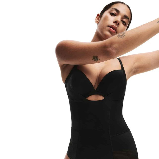 M&S Control Bodysuit Black Size 14, imported from the UK