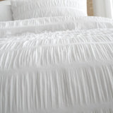 Catherine Lansfield Seersucker white single duvet cover set - British product