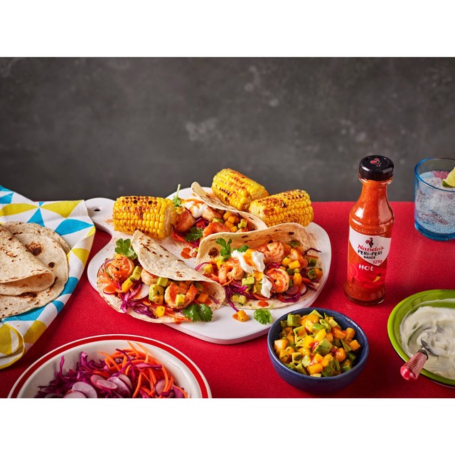 Nando's Hot Peri-Peri Sauce 125g, imported from the UK