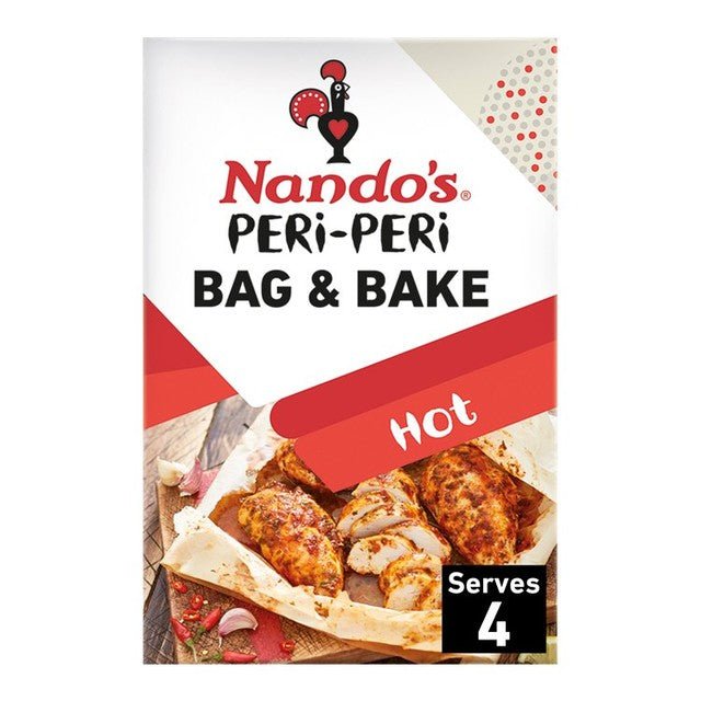 Nando's Bag & Bake Hot seasoning blend 20g, imported from the UK