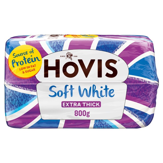 Hovis extra thick sliced white bread 800g, UK version