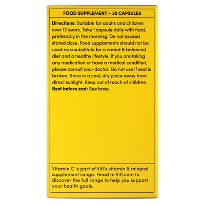 VITL Vitamin C Kapseln Vitamin C Ergänzung 30 Kapseln