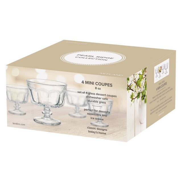 DRH Collection Pearl Ridge Mini Trifle Bowls 25cl, imported from the UK