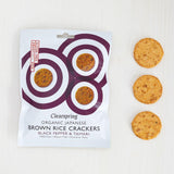 Clearspring rice crackers black pepper and tamari 40g - British product
