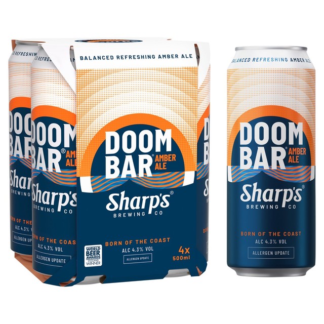 Sharp's Doom Bar Amber Ale 4 x 500ml cans - British product