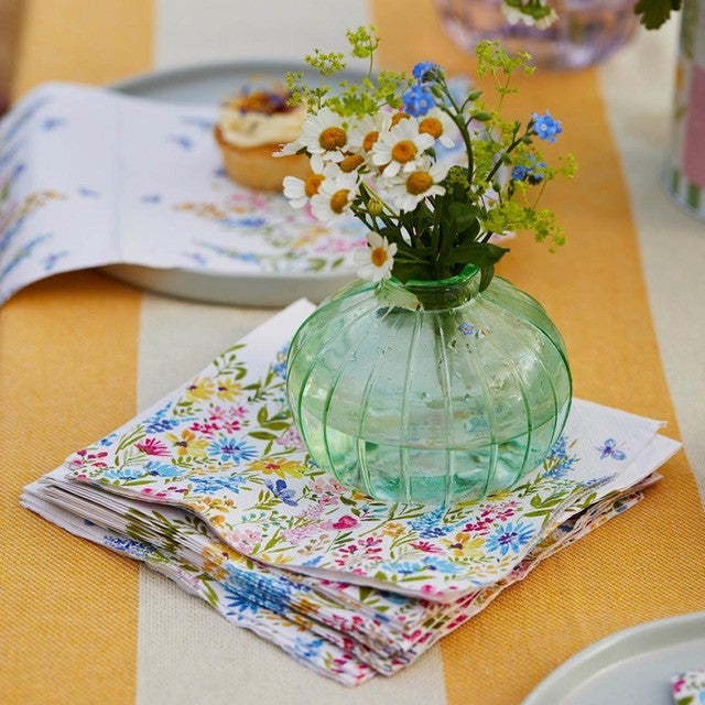 Talking Tables Meadow paper party napkins 17cm (British brand)