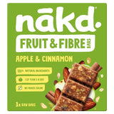Nakd Apple & Cinnamon Cereal Bars 3x44g, imported from the UK