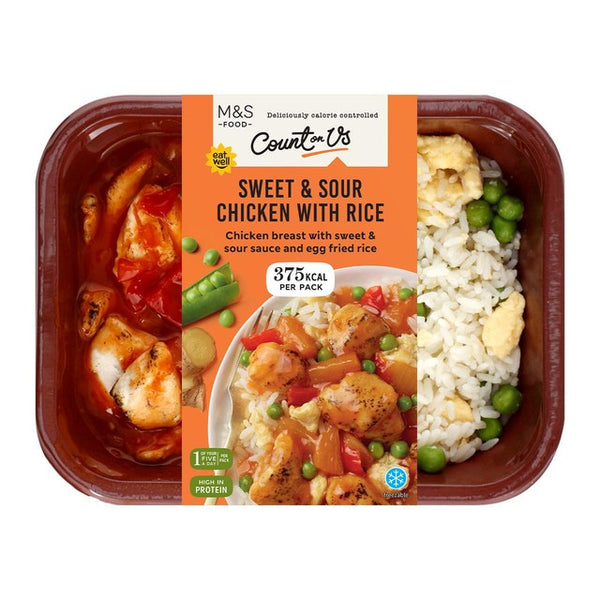 M&S Count On Us Sweet & Sour Chicken Ready Meal 350g