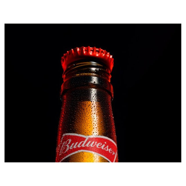 Budweiser lager beer bottles (British brand)