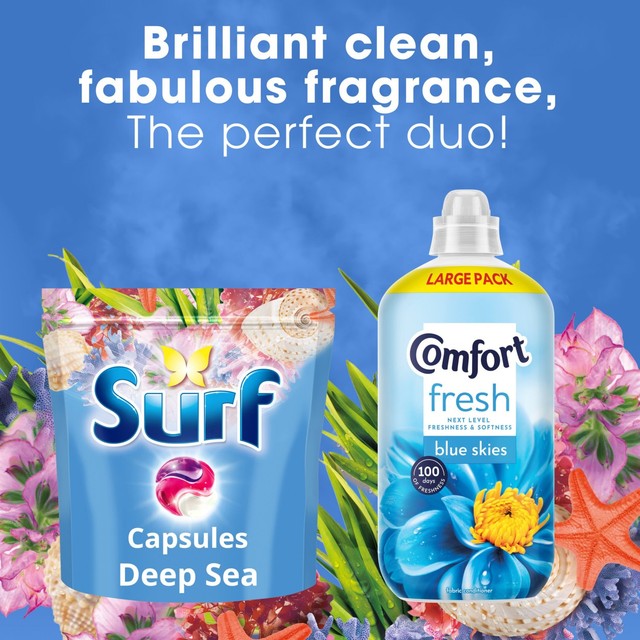 Surf Deep Sea laundry detergent capsules 51 washes (British brand)