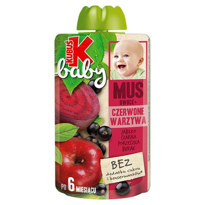 Sainsburys Kubu Baby Food Apple Blackcurrant Beetroot Mousse 100g- Buy online at McGrocer