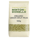 Minton & Donello organic green split peas 500g, imported from the UK