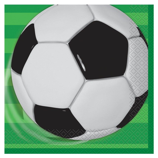 Unique Party football paper napkins 16 pack - British product