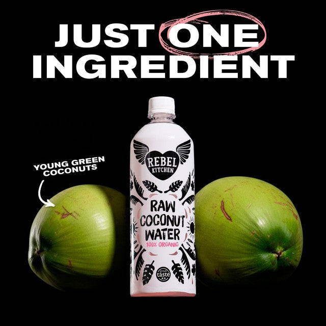 Agua de coco orgánica Rebel Kitchen 750ml importada del Reino Unido