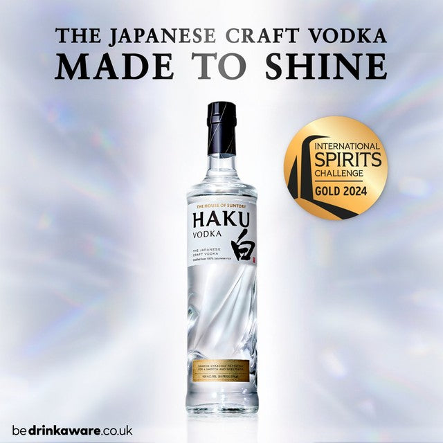 Haku Japanese Craft Vodka 70cl, UK version bottles