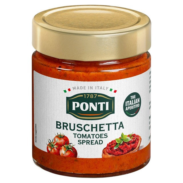 Ponti Bruschetta Tomatoes Tapenade 130g, imported from the UK