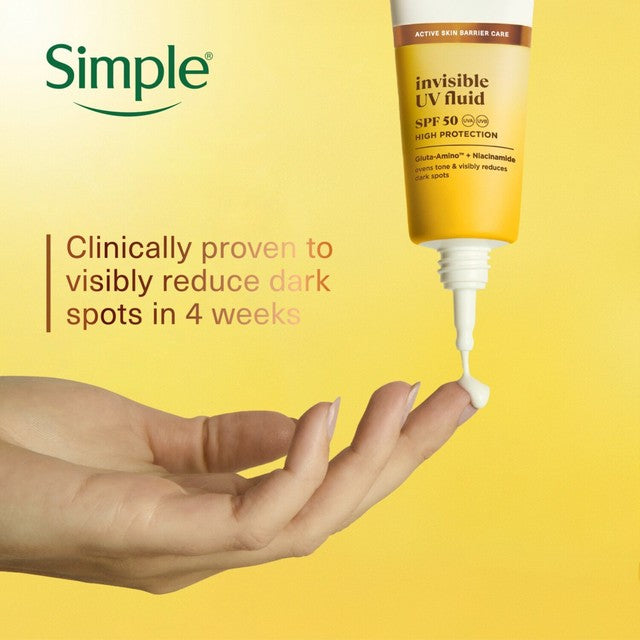 Simple Invisible UV Face Fluid Moisturiser SPF50