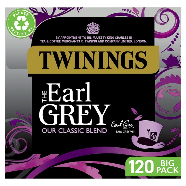 Twinings Earl Grey tea bags 120 count (British brand)