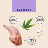 Pooch & Mutt turkey and hemp calming dog treats 120g, imported from the UK