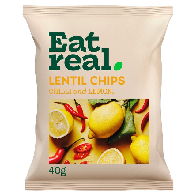 Eat Real lentil chips chilli & lemon 40g - British product