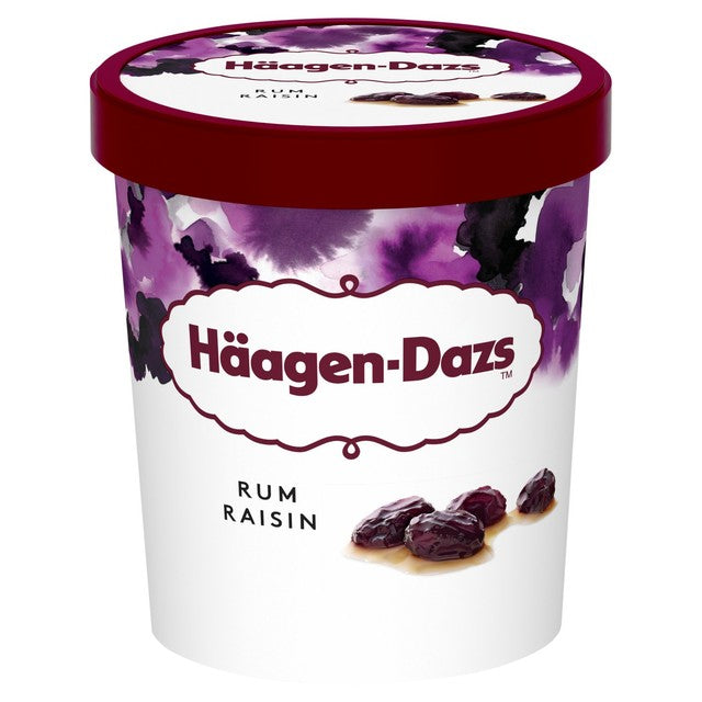 Häagen-Dazs rum and raisin ice cream 460ml, UK version