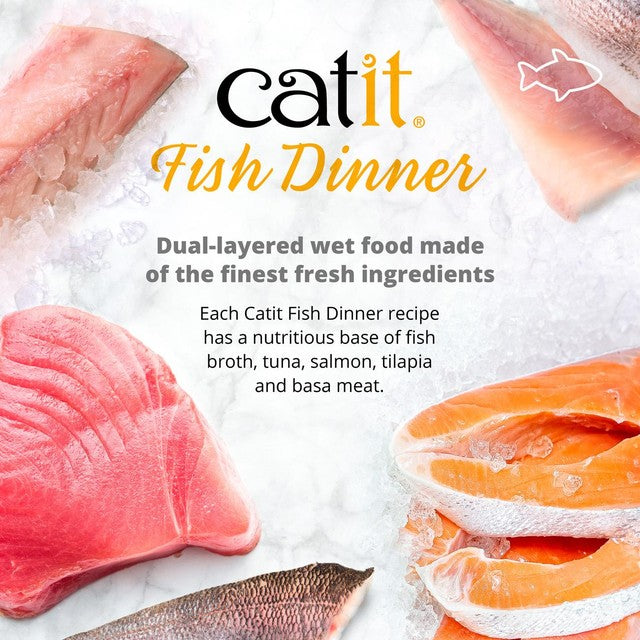 Catit grain-free wet cat food fish dinner variety pack, UK version