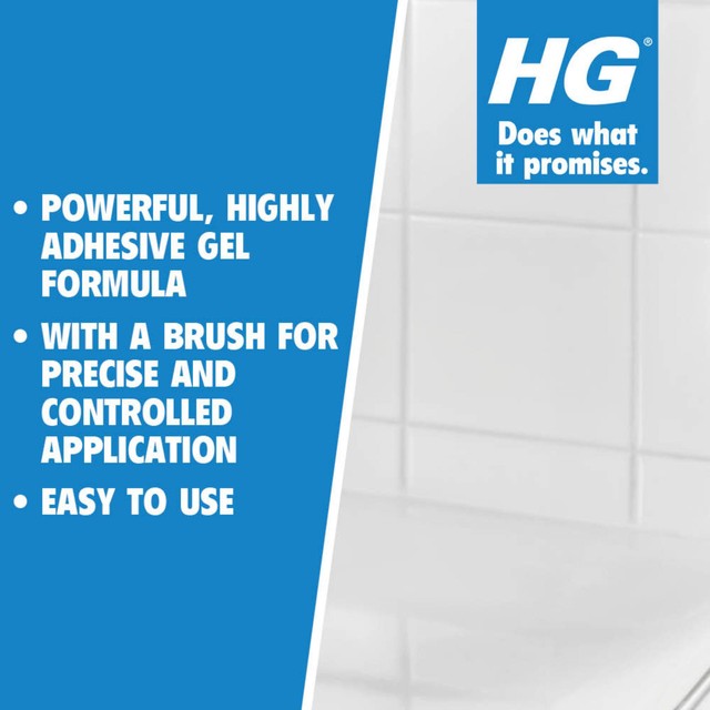 HG Power Gel Brush Grout Cleaner 250ml, imported from the UK