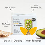 Clearspring organic rye crispbread with sesame seeds 200g - British product