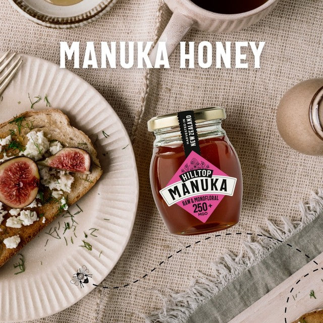 Hilltop Honey Manuka MGO250+ honey 225g, UK version
