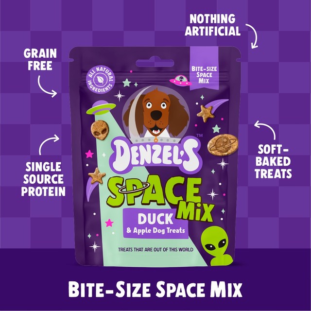 Denzel's duck and apple dog treats pouch, UK version