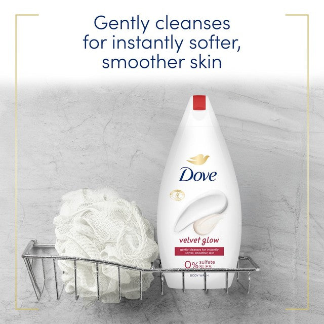 Dove Velvet Glow body wash 450ml - British product