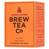 Brew Tea Co lemon and ginger herbal tea bags 15 pack - British product