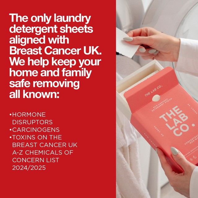 The Lab Co. non-bio laundry detergent sheets with energising scent for 64 loads (British brand)