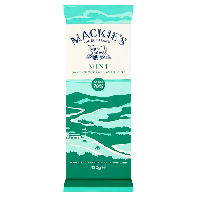 Rich Dark Chocolate with Sugared Mint Crisp 70% Cocoa 120g
