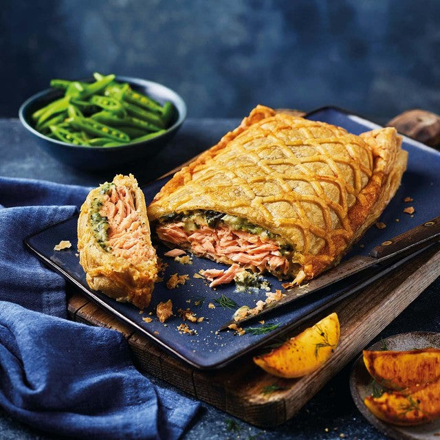 M&S Scottish Salmon En Croute 1kg, imported from the UK