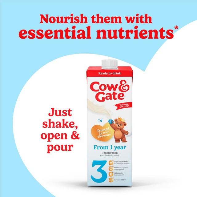 Cow & Gate 3 toddler milk formula 1L - British product